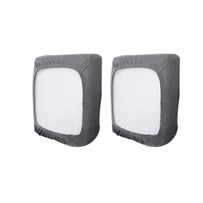 2Pcs Stretch Sofa Cushion Cover Lounge Sofa Seat Slipcover Protector Couch Cover Dark Grey