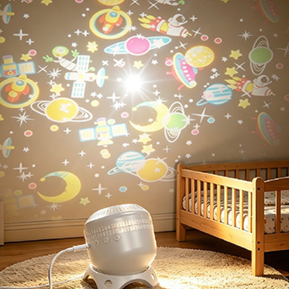 Christmas Projector Lights with 8 Pattern Festival Decoration Projector for Bedroom Living Room Car - White