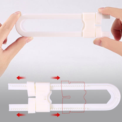 6Pcs Baby Proofing Locks U-Shaped Sliding Cabinet Locks Adjustable Childproof Latch