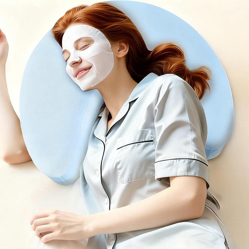 Ergonomic Side Sleeper Pillow with Arm Hole ¨C Neck and Shoulder Support Sky Blue