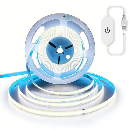 5V USB LED Light Strip COB LED Strip Lights for TV Under Cabinet-Cool