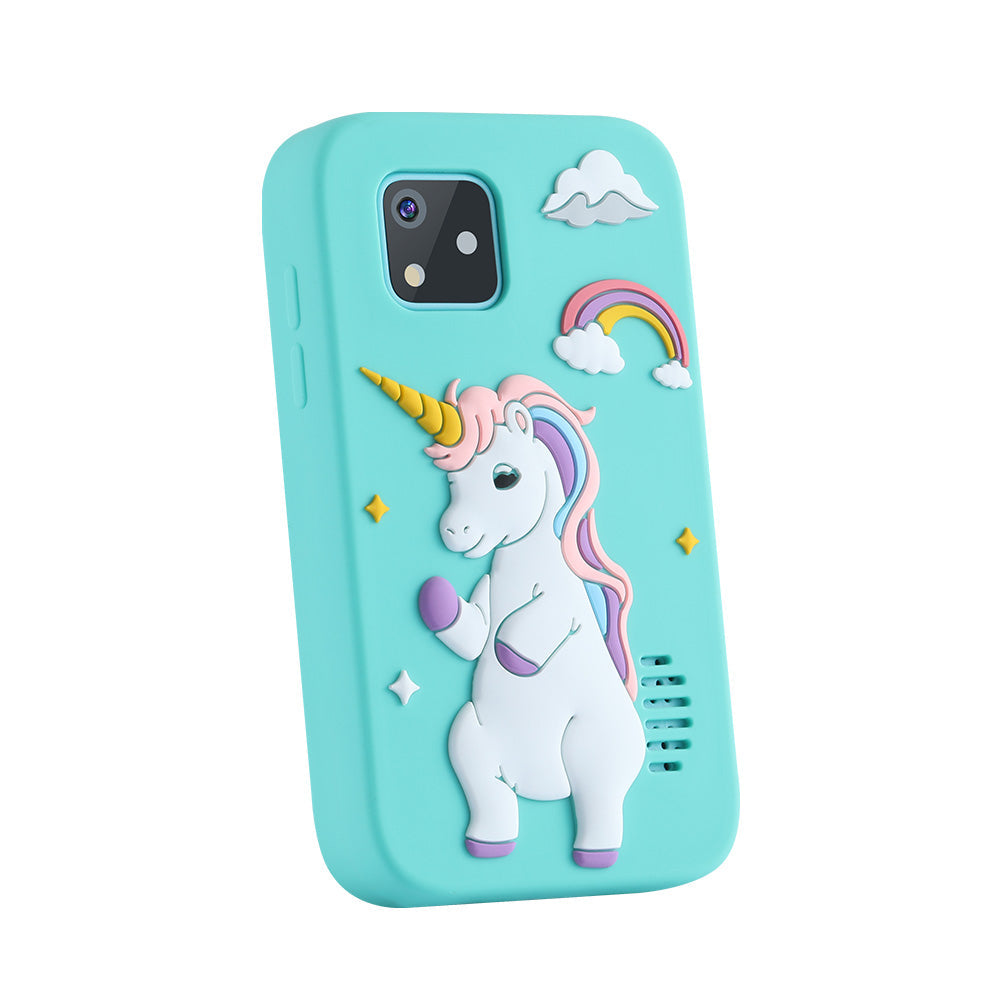 Kids Dual Camera Smart Phone Toys Touchscreen Cell Phone Learning Toy Cyan