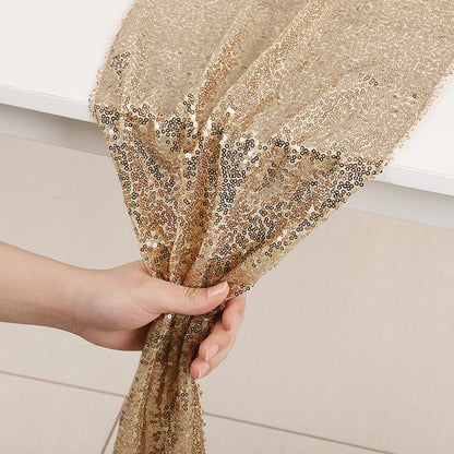 High Density Sequin Table Runner for Weddings Parties and Holidays - Gold