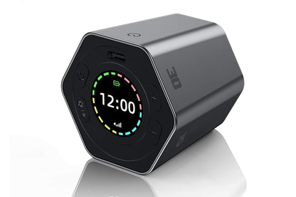 Cube Timer Rotating Timer with Vibration Adjustable Volume Countdown-Grey