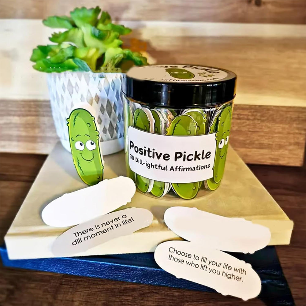 60PCS Positive Pickles Affirmation Cards Jar ¨C Motivational Gift for Women and Teens Style 1