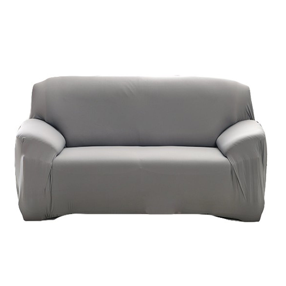 Elastic Stretch Sofa Cover Soft Double-Seater Sofa Cover Non-Slip Sofa Protective Cover -Gray