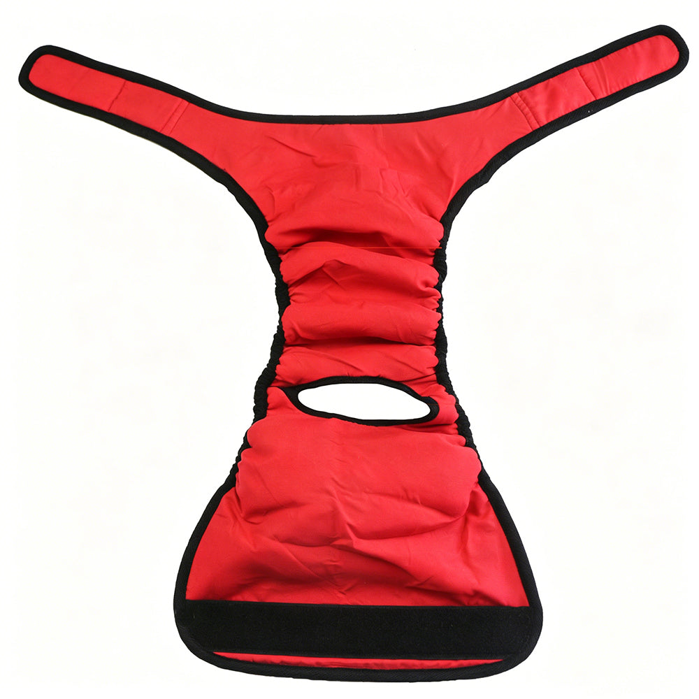 Reusable Dog Diapers Cotton Washable Doggie Diapers-Red