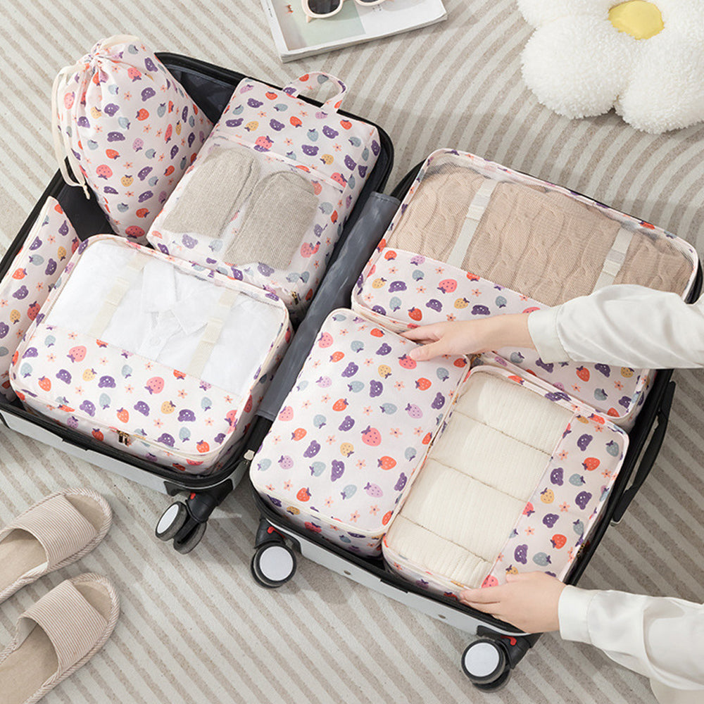 7-Piece Set Travel Packing Bags Luggage Storage Bag Arrangement Pouch Organizer Style 3