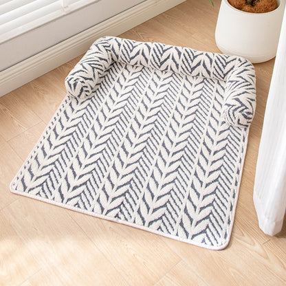 Thick Plush Non Slip Pet Mat-Grey