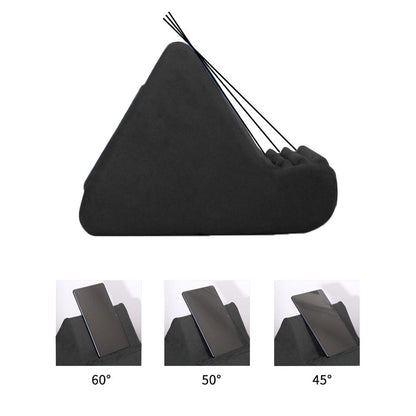 Multi-Angle Tablet Holder Compatible with iPads Lazy Holder Stand for Bed and Desk with 2 Pockets Black
