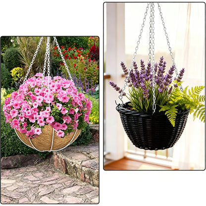 2Pcs 4 Point Hanging Basket Chain Set Basket Hangers for Planters-S Hook Buckle