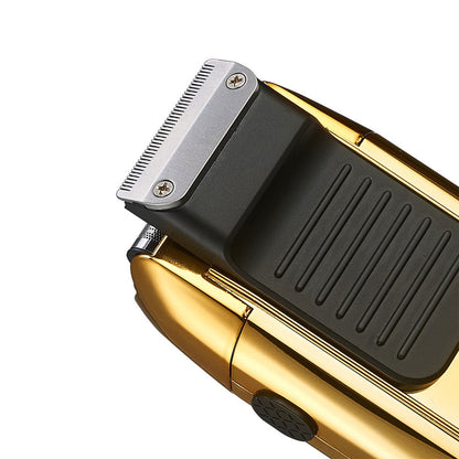 USB Rechargeable Electric Razor LED Display Shaver with Double Floating Blade for Men Gold