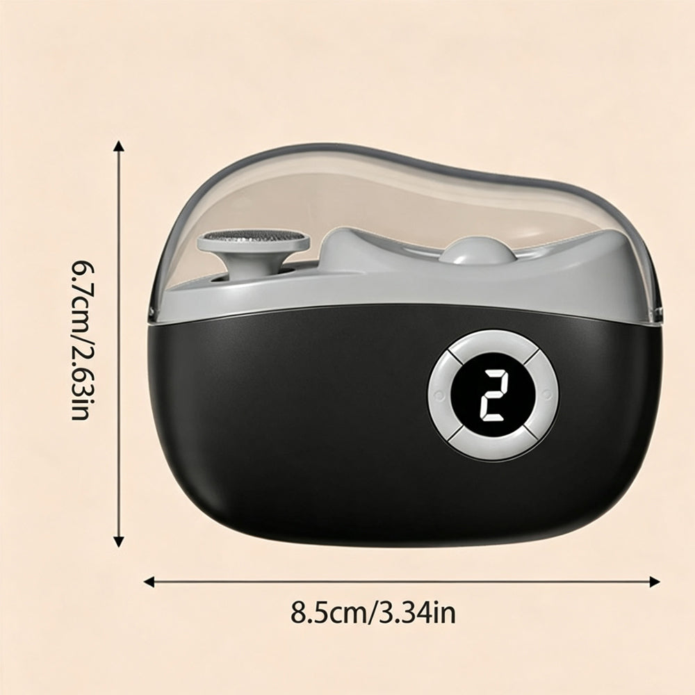 2-in-1 Electric Nail Clipper Trimmer 3 Speed Electric Toenail Clippers - Black