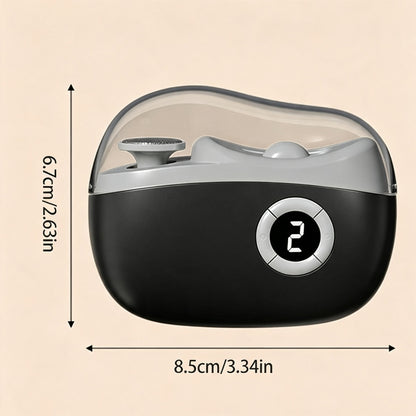 2-in-1 Electric Nail Clipper Trimmer 3 Speed Electric Toenail Clippers - Black