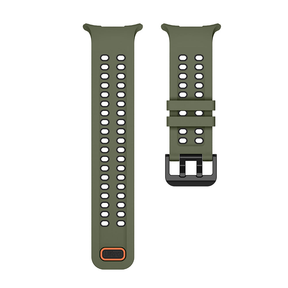 Silicone Watch Band for Samsung Galaxy Watch Ultra2 Ultra 2025 47mm - Army Green