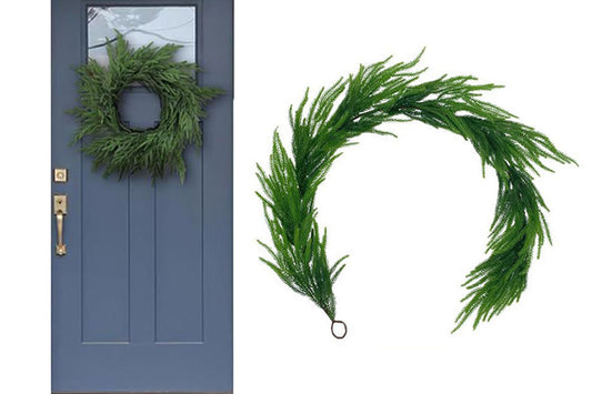 Christmas Norfolk Pine Garland Greenery Garland For Home Decor Fireplace