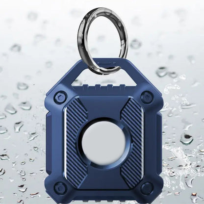 2Pcs For Apple AirTag Protective Case Water-Resistant TPU Full Cover with Key Ring Royal Blue
