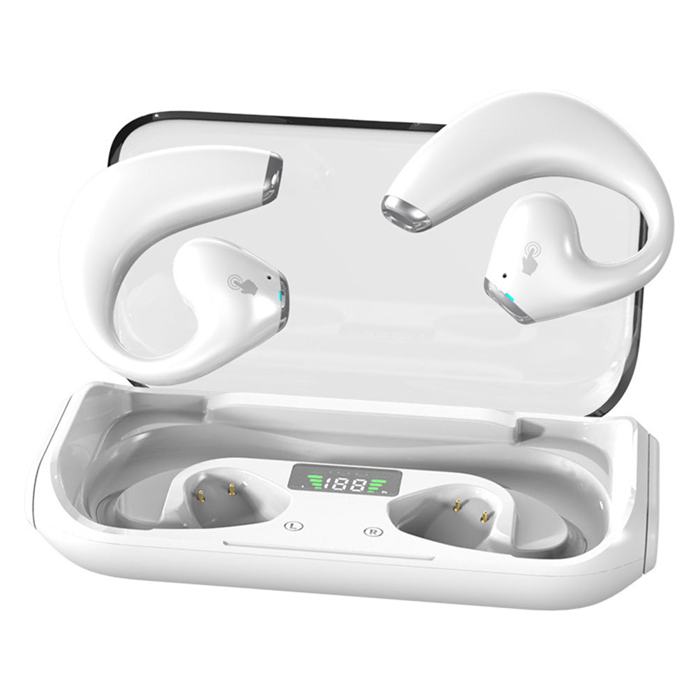 144-Language Real Time Translator Earbuds Open Ear Translation Headphone White