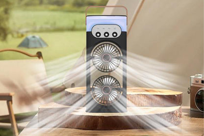 Tower Cooling Fans Standing Desk Fan with 3 Speeds and Light for Bedroom -Black