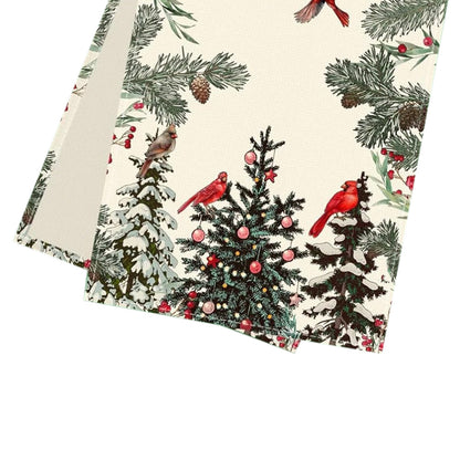 Linen Christmas Table Runner Long Farmhouse Holiday Table Decor for Kitchen Home Style 2