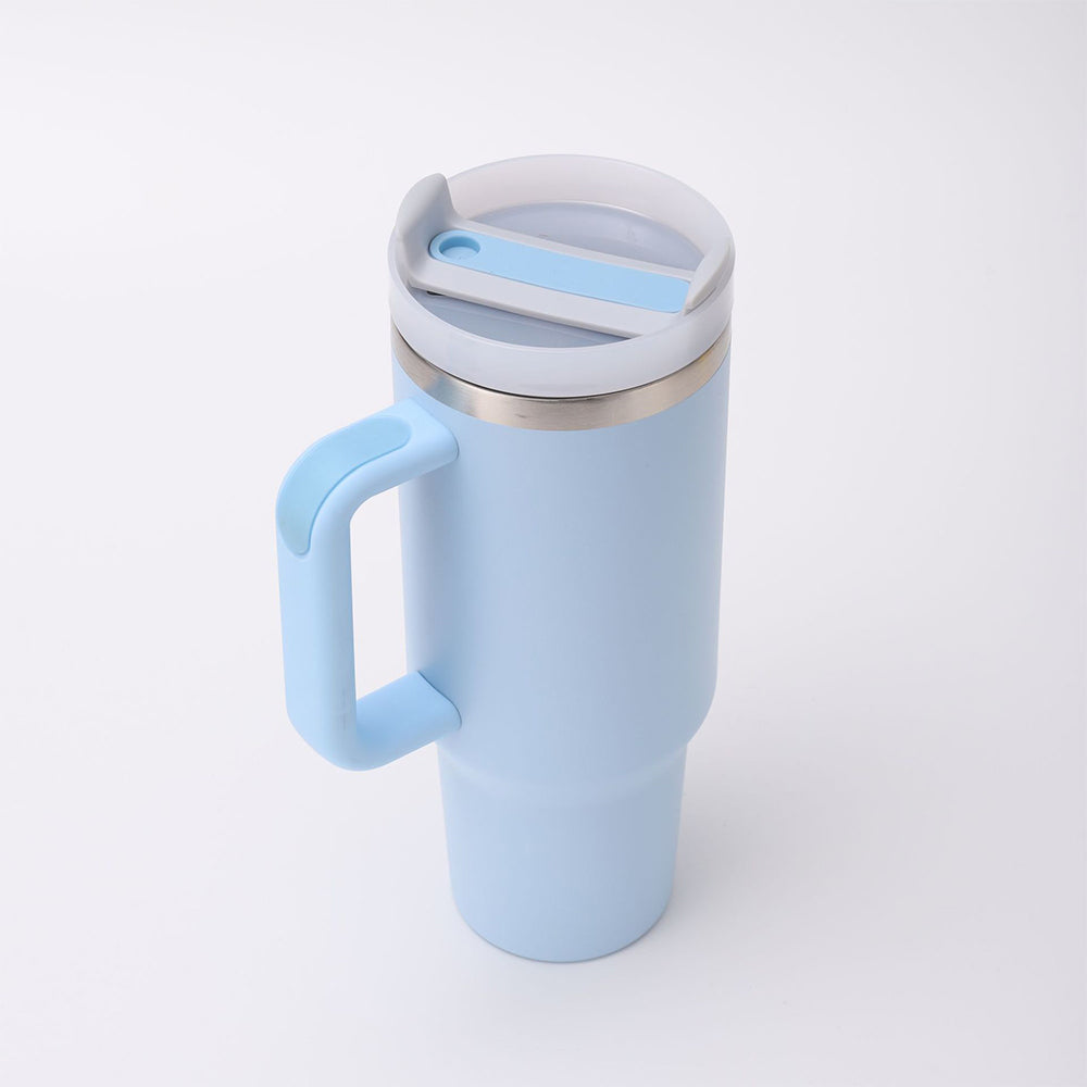 40oz Insulated Tumbler Stainless Steel Double Wall Water Bottle Travel Mug Sky Blue