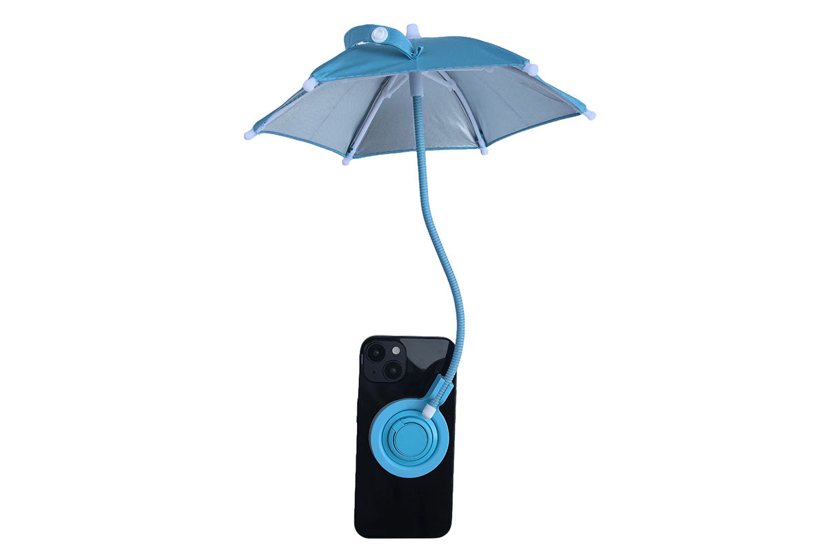Adjustable Smartphone Umbrella Stand-Blue