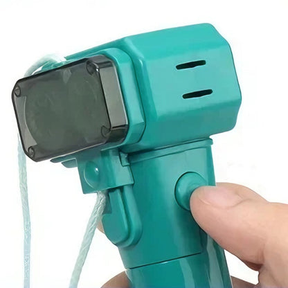 Handheld Double Wheel Rope Launcher Glow In the Dark Lasso Loop Fidget Toy-Green