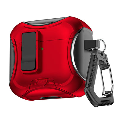 Protective Case For AirPods With Stand Support MagSafe Wireless Charging-Red