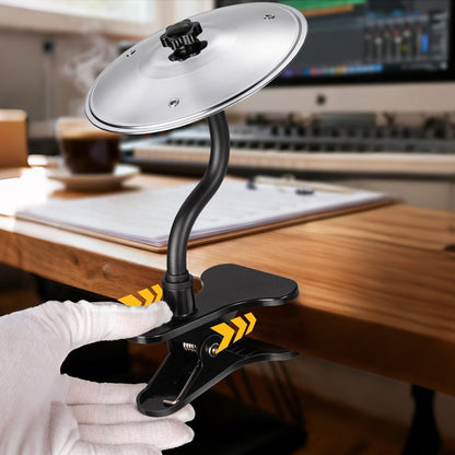 Clip On Desktop Cymbal Mini Musical Instruments Desk Symbol Drum For Music Lovers-Silver