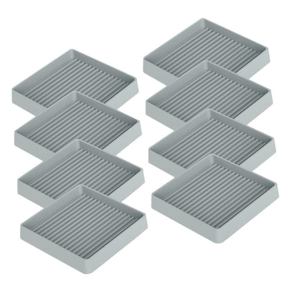 8 Piece Rubber Furniture Leg Floor Protectors - Grey