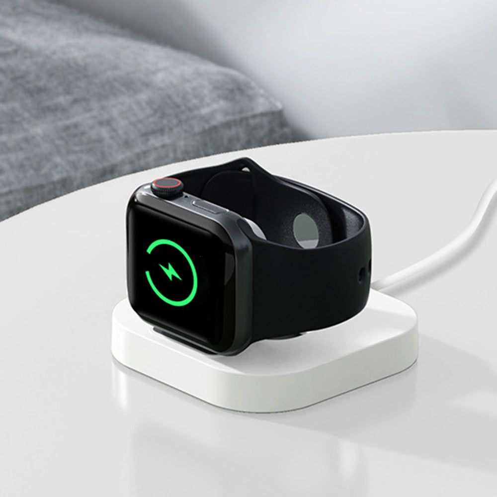 For Apple Watch Charging Dock Travel Charger Stand Compatible with Apple Watch Series White