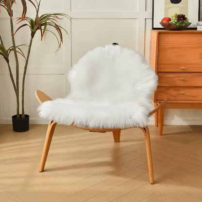 Faux Fur Shaggy Area Rug Floor Mat Living Room Mat Bedroom Home Decor White