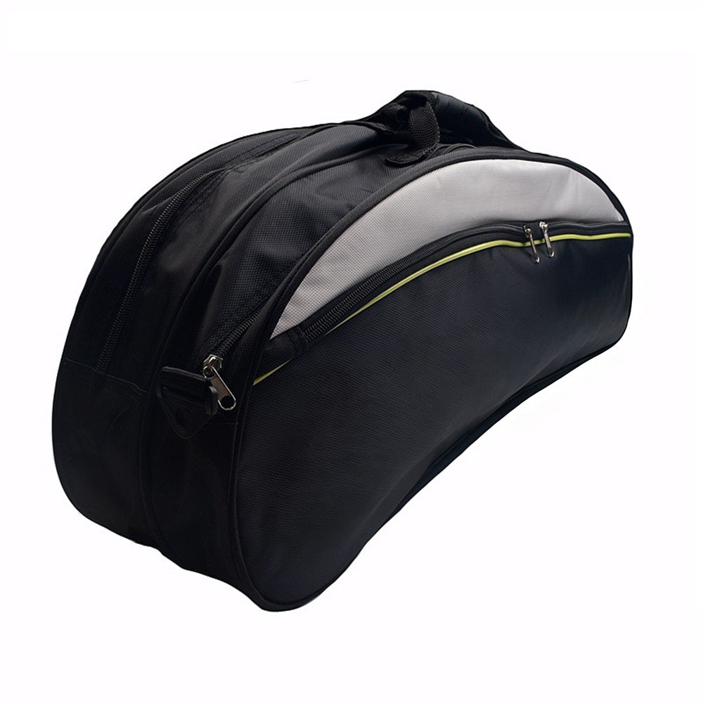 Badminton Bag for 4 to 6 Rackets with Shoe Compartment - Black