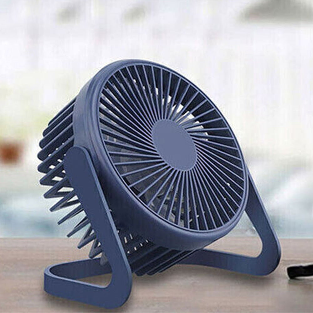 USB Powerful Silent Desktop Fan Small Cooling Fan - 8 inch Blue