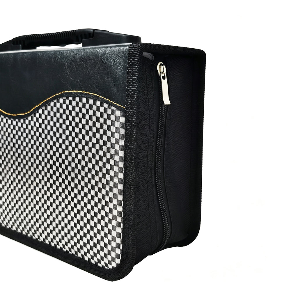 128 Capacity CD DVD Storage Binder Disc Plaid Storage Case