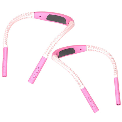 LED Book Light Adjustable Brightness Neck Reading Light for Knitting Repairing-Pink