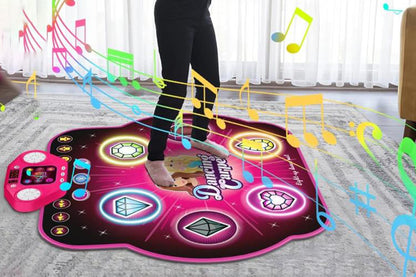 Dance Mat Toys Electronic Dance Pad with Light-up 6-Button Wireless Bluetooth