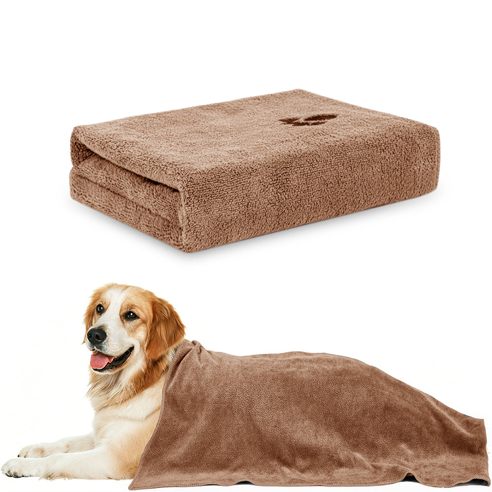 Microfiber Dog Drying Towel Absorbent-Coffee