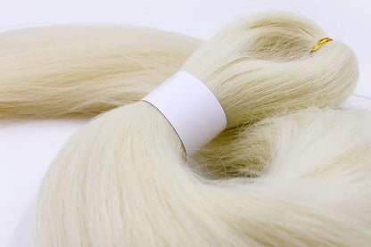 4Pcs Pre Stretched Hair Extensions Synthetic Hair Extension for Cosplay-Beige