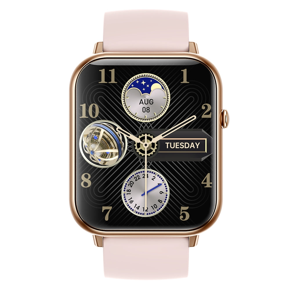 Smartwatch with Bluetooth Calling 2.1 Inch Display 104 Sports Modes Health Monitoring IP68 Waterproof-Pink