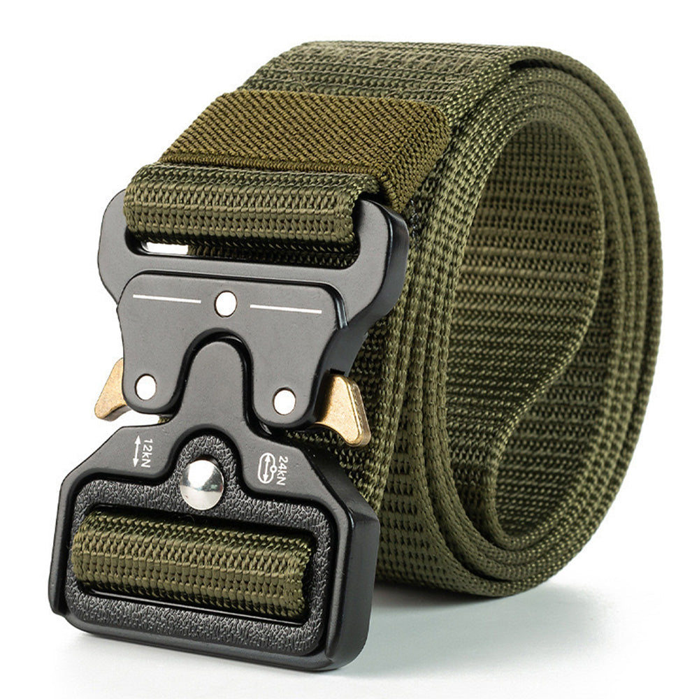 Nylon Tactical Belt Quick-Release for Outdoor Work Daily-Army Green