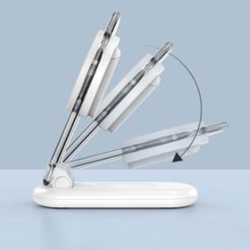 3-in-1 Wireless Charging Station for Apple Devices Wireless Charger Dock with Night Light White