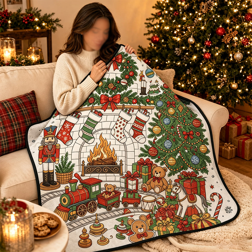 DIY Coloring Graffiti Christmas Blanket Drawing Blanket for Adults - Style4