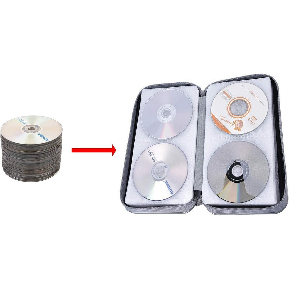 Portable 96 Capacity DVD CD Holder Case - Purple