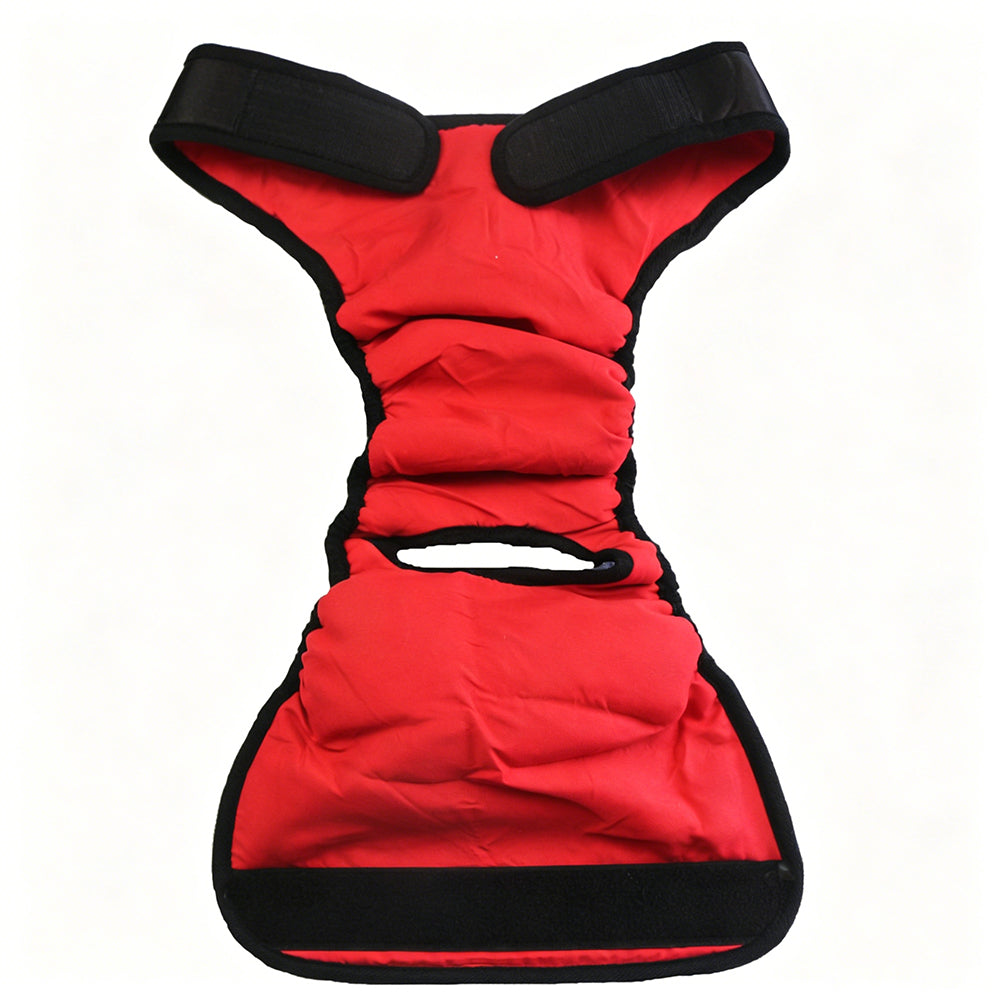 Reusable Dog Diapers Cotton Washable Doggie Diapers-Red