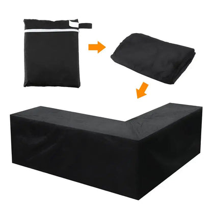 Waterproof L-Shape Outdoor Furniture Cover for Sectional Lounge Sets-Style 1