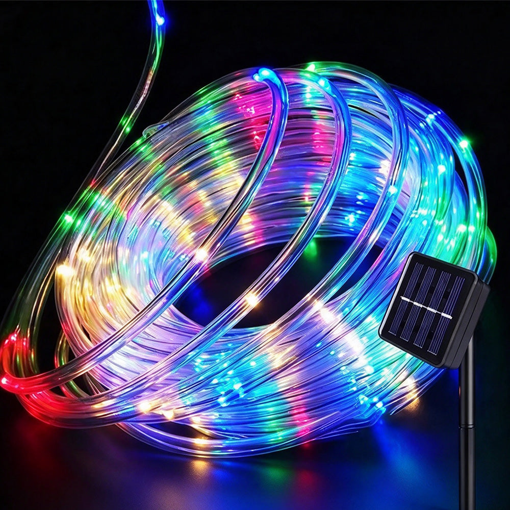 12m Solar Rope Lights with 8 Modes for Parties Weddings - Mixed Color