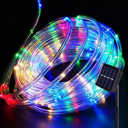 12m Solar Rope Lights with 8 Modes for Parties Weddings - Mixed Color