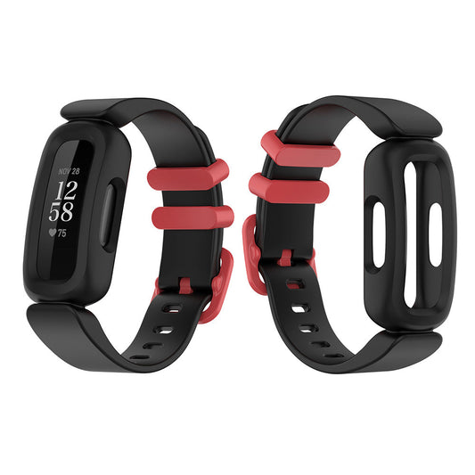 2Pcs For Fitbit Ace 3 Replacement Wristband Kids Silicone Watch Straps Black
