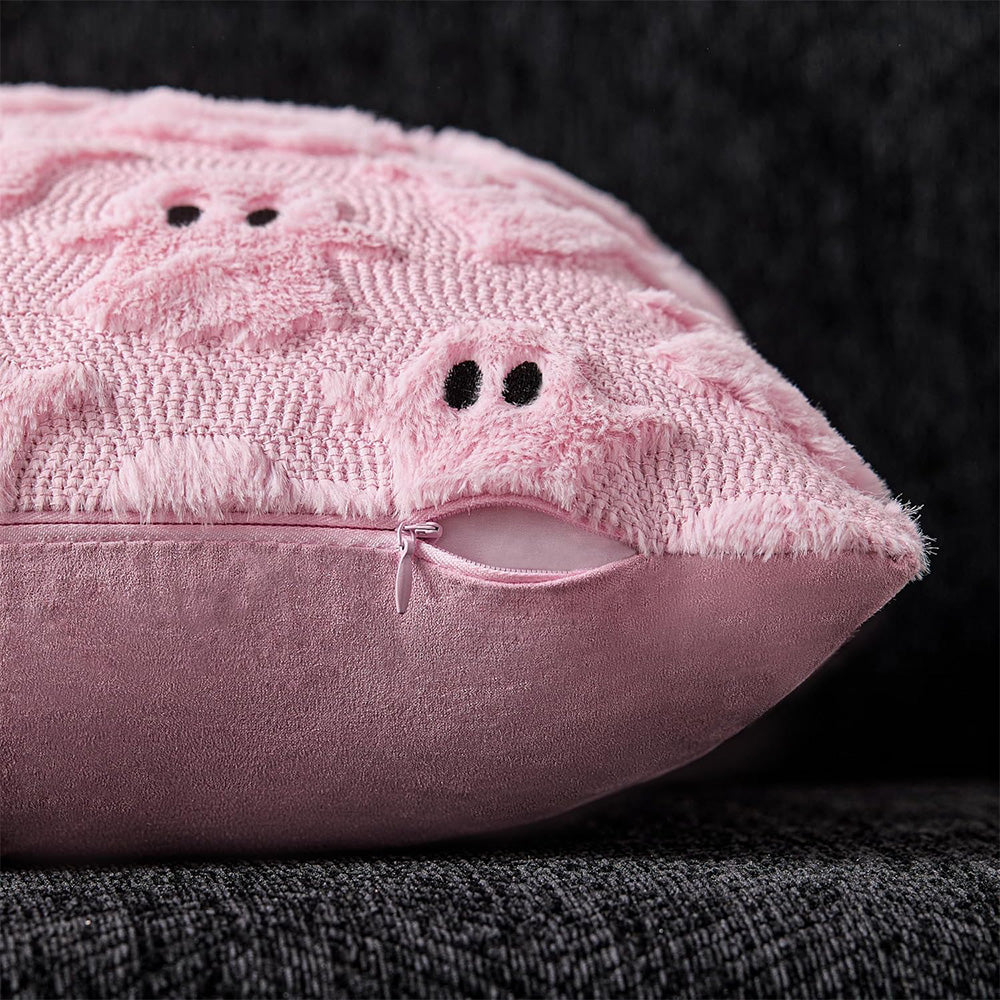 Cute Halloween Ghost Pillow Cover for Living Room - Pink